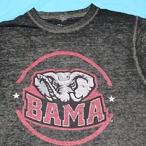 Big Al on the front of this charcoal BAMA Alabama t-shirt. Women's S.